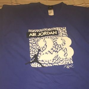 3xl blue jordan tee